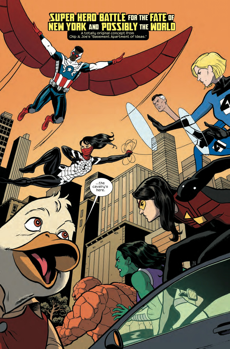 Illustration for article titled Exclusive Marvel preview: Heroes unite against The Abundant Glove in Howard The Duck #5